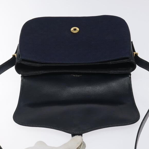 GUCCI Micro GG Canvas Shoulder Bag Navy Gold - Picture 16 of 16